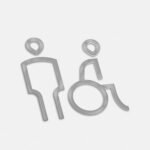 LINEA – Toilettes pour hommes accessibles – Plaque Inox – Image 2