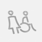 LINEA – Toilettes accessibles aux femmes – Plaque Inox – Image 2