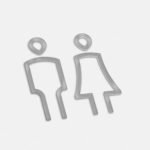 LINEA – Toilettes Mixtes – Plaque Inox – Image 2