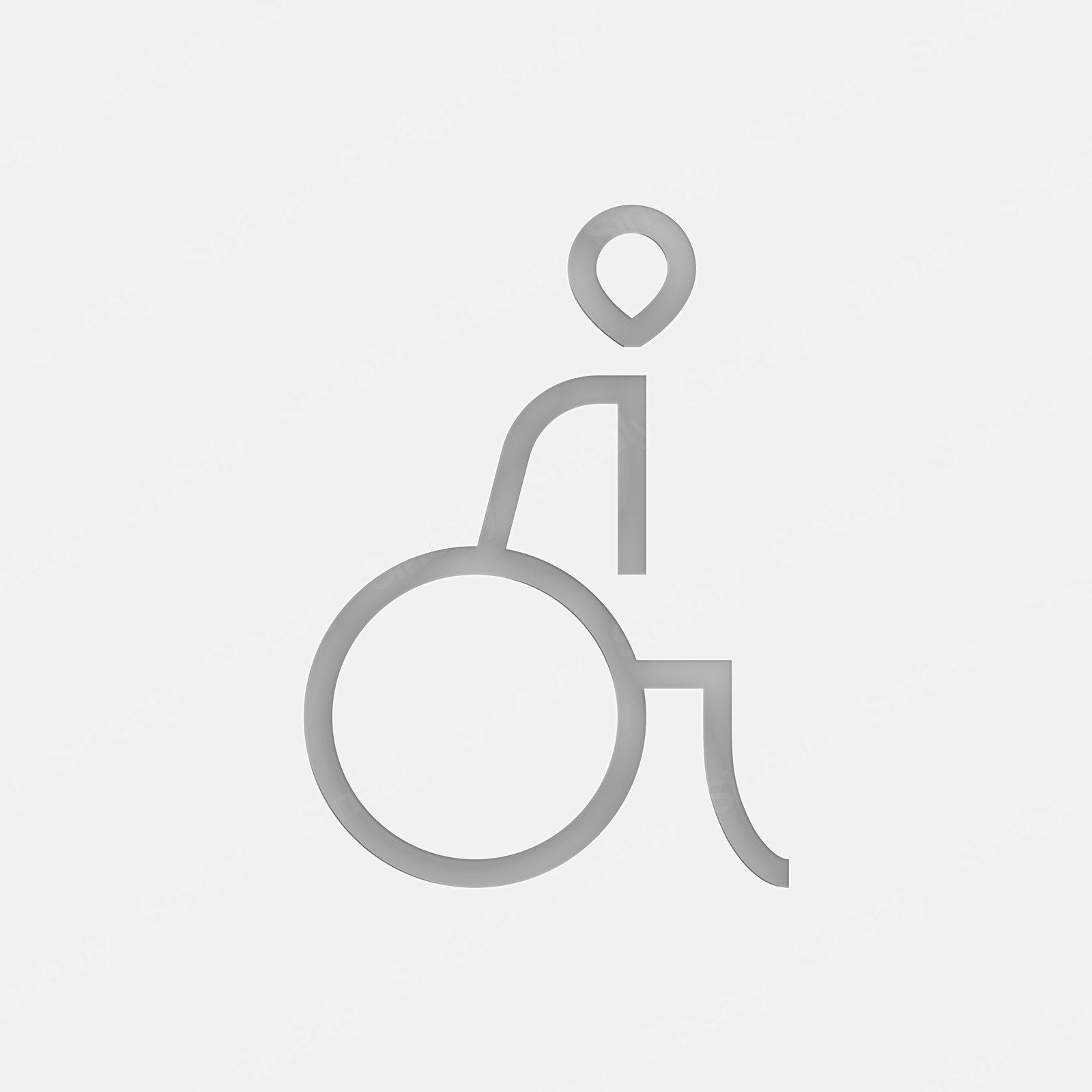 ICON SIGN- Accessible Restroom LINEA – Toilettes Accessibles – Plaque Inox – Image 1