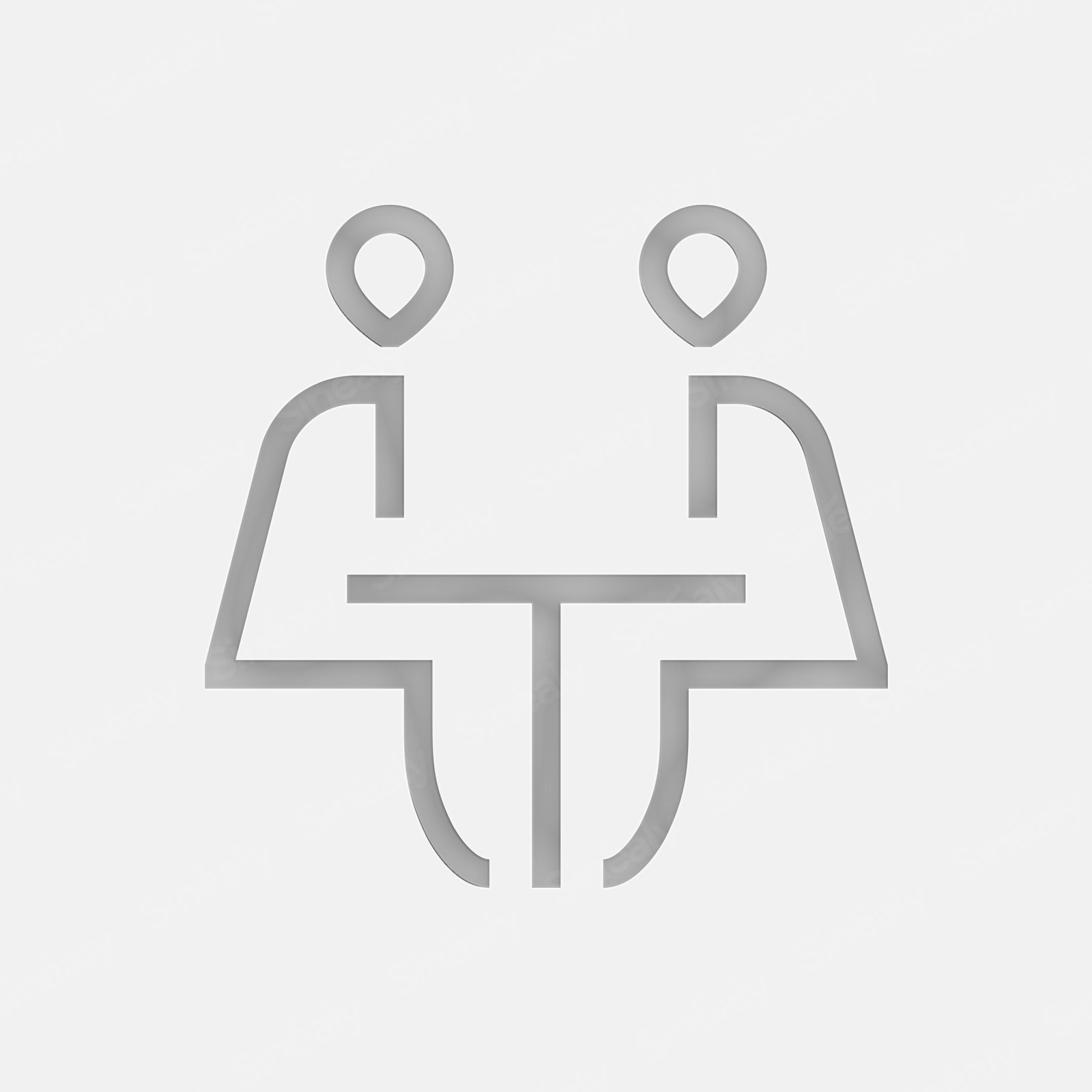 ICON SIGN- Meeting Room LINEA – Salle de réunion – Plaque Inox – Image 1