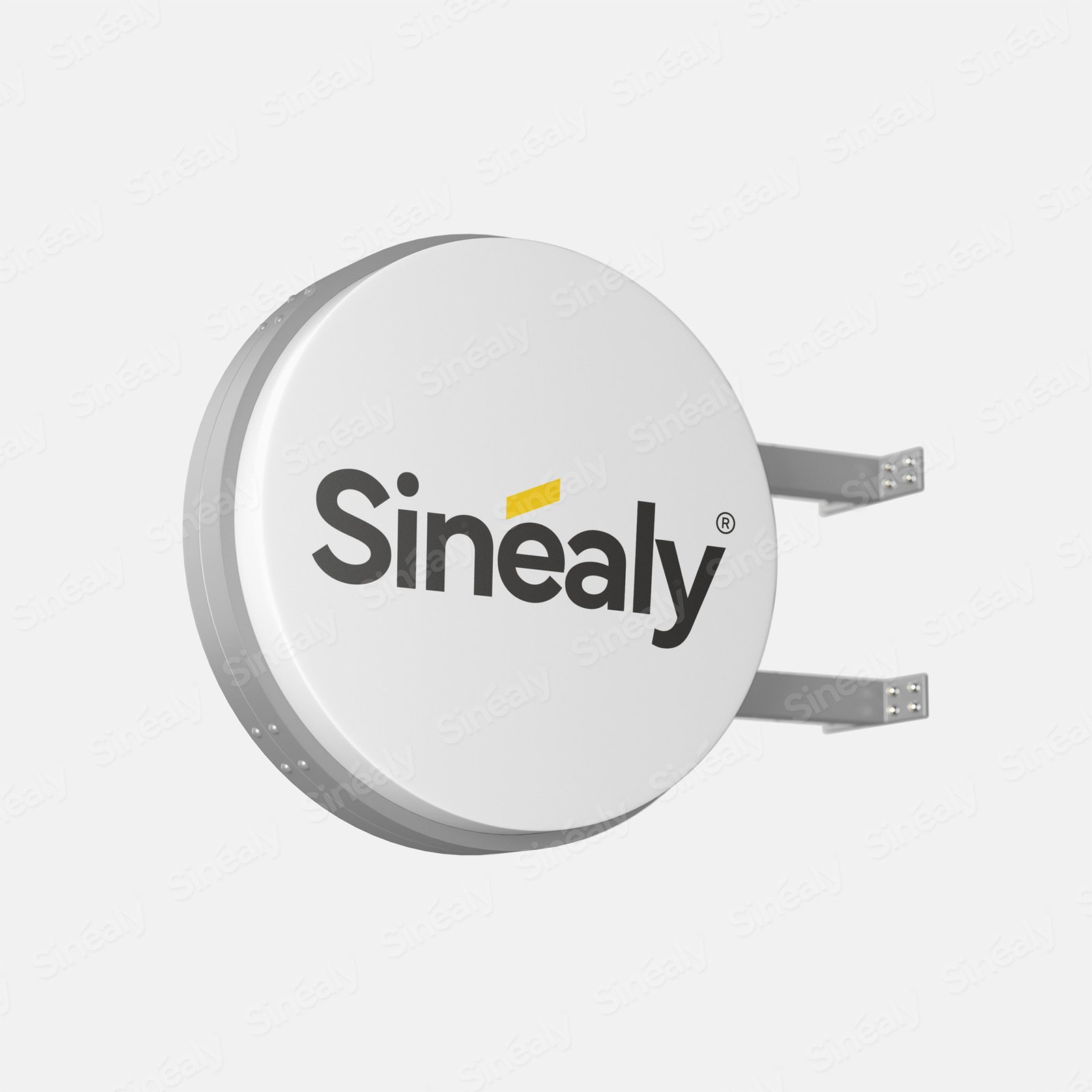 SINEALY-SIGN-RD55-LED-1 Enseigne Drapeau Ronde Lumineuse – Image 1
